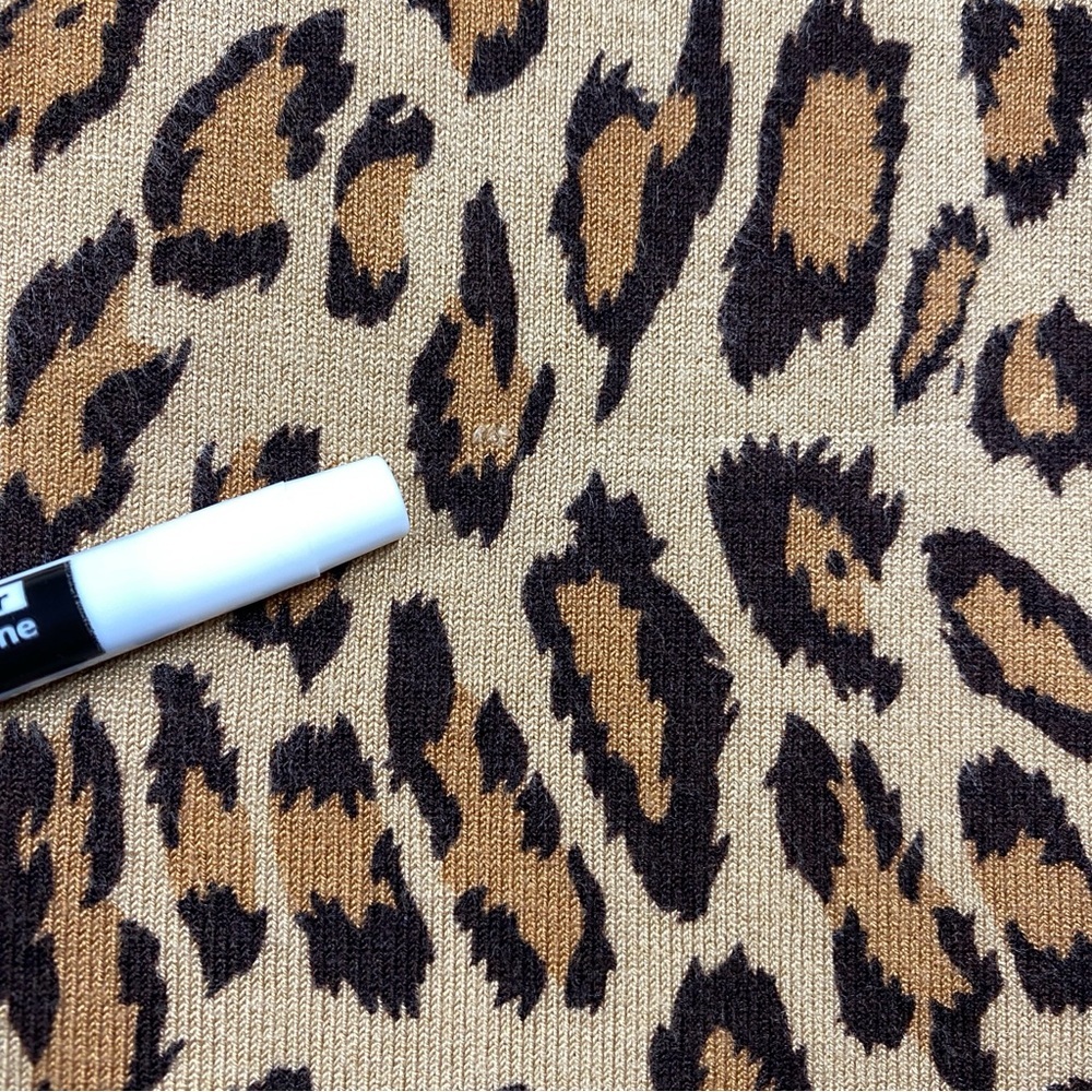 Cache Leopard Print Double Zip Jacket Cardigan Si… - image 4